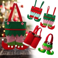 Christmas Decoration Products Creative Decorative Gift Bags Santa's Pants Wine Bottle Socks Portable Portable Christmas Gift Bag Adorable Christmas Elf Candy Bags