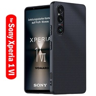 Carbon Fiber Texture PU Leather Capa for Sony Xperia 1 VI VII IV V 5 10 VI IV V Case Fashion Cover f