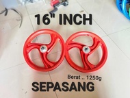 Roda 16 Inch Velg Racing 16 Inch Sepeda 16Inch Velg Palang Ukuran 16