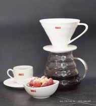 ijk V60  4人份陶瓷濾杯咖啡壺組(白)☕  1-4人份 附咖啡匙 日本原裝進口 (批發)一箱24杯