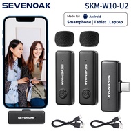 Sevenoak SKM-W10 2.4GHZ Wireless Lavalier Microphone USB-C Wireless Clip On Mic Lightning Connector