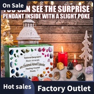 Christmas Advent Calendar, Crystal Ore 24 Days Christmas Countdown Calendar, Minerals Gift Box, Adve