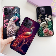 Iphone 14 / ip 14 pro / ip 14 pro max / ip 14 plus case with peacock print / beautiful case
