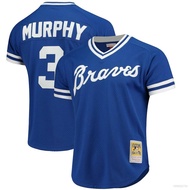 Plus MLB Atlanta Braves Baseball Tshirts No.3 Murphy Jersey Sports Tee Plus Size Player Version Unisex