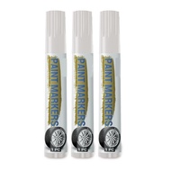 love* 3Pieces White Waterproof Paint Marker White Paint Pens Paint Pen For Car Tires