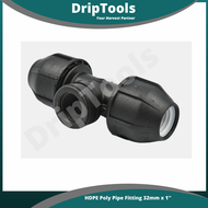 HDPE Poly Pipe Fittings (High Quality) 32mm x 1"  FTA Female Tee, Irrigation Watering System, Fertigasi