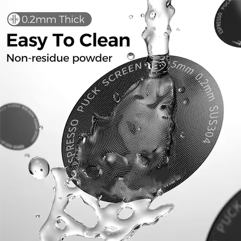B06B-Espresso Puck 58Mm 0.2Mm Ultra Thin Screen For Portafilter Basket Espresso Puck Screen