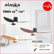 Alaska Fern II III 46" 56" Ceiling Fan DC Motor Ceiling Fan with Slim LED 3-Tone