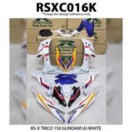 Cover Set Rapido RSX Honda 150 Gundam (6) White Color RSX150 Accessories Motor Supra GTR RS-X 150 Tr