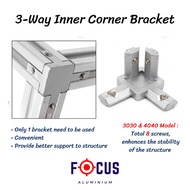 3-Way Inner L Bracket / Interior Corner Bracket For Aluminium Profile 2020 3030 4040