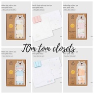 La pomme SS2025 K001 Set of 5 La Pomme silk bamboo towels in mixed colors (30x30cm) T7.3