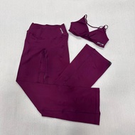DFYNE Full Matting Seamless Sports Bra Set Knotted Thin Shoulder Strap Sling Comes with Chest Pad