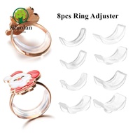 ZILUOLAN 8Pcs Ring Size Adjuster, Silicone Fixed Tightener Ring Resizer, Durable Adjustment Cushion 