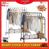 🔥PROMOSI MURAH🔥Single/Double Pole Ala Mulig Rak Besi Penyangkut Pakaian Sidai Baju /Clothes Rack Han