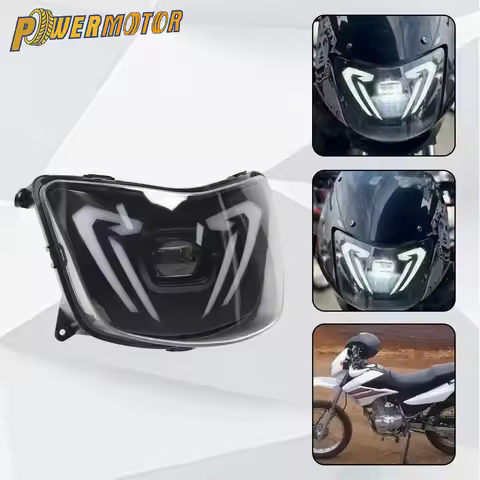 Motorcycle LED Headlights Adjustable Beam High Low Beam Daytime Running Lights For BOXER CT100 KS En