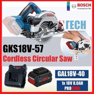 BOSCH GKS18V-57 CORDLESS CIRCULAR SAW C/W 1x 8.0AH PROCORE 18V BATTERY AND GAL18V-40 CHARGER (GKS18V