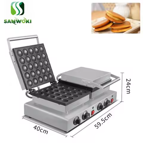 Commercial double head dorayaki machine mini pancake Poffertjes Grill Dutch Waffle Iron machine mini