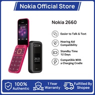 Nokia 2660 Flip Phone 4G Keypad Basic Phone 2.8'' Big Bottons Easy to Use 1 Year Warranty