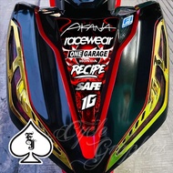 HONDA CLICK V2 FRONT COVER STICKER BOMB 2 ej cycle