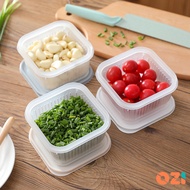 OZI Plastic Storage Container Box Portable fruit herbs vegetable sealed box Kitchen with drain