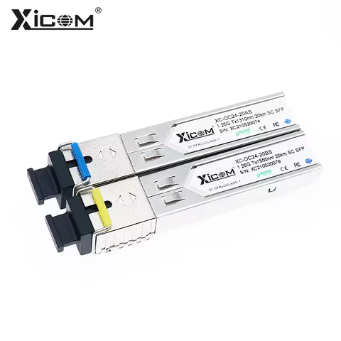 Gigabit SFP Module 1.25G SC Simplex Connector Optical Fiber Module Single Fiber 1310/1550nm for Cisc