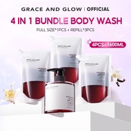 Grace and Glow Body Wash Scented Shower Gel Niacinamide Brightening & Moisturizing Daily Sabun Mandi