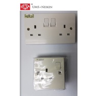 UMS 13A/250V 1 GANG/ 2 GANG Switch Socket Outlet