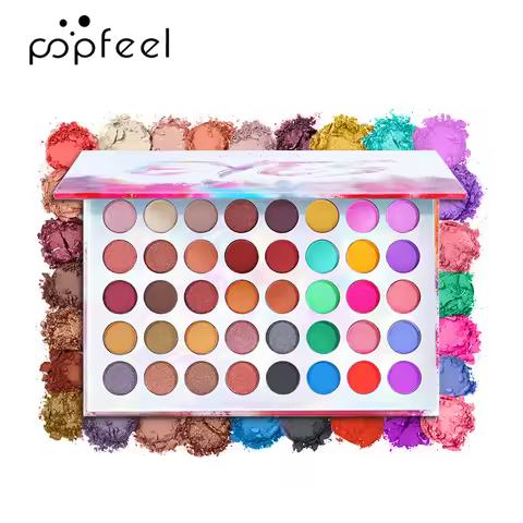 POPFEEL Color Studio Eyeshadow Palette, Highly Pigmented 40 Shades Matte and Shimmers Makeup Palette