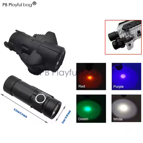 Outdoor toys P1 CAA carbine G17 G18 G19 mini flashlight LED white green purple red waterproof light 