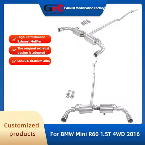 GFC Catback Valvetronic Exhaust Pipe for BMW Mini R60 1.5T 4WD 2016 High-Performance 304 Stainless S