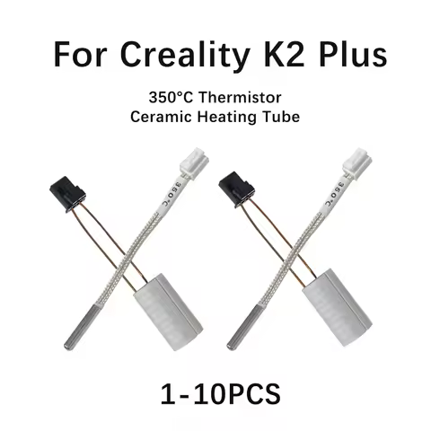 For Creality K2 Plus Heater Ceramic Heating Tube 350°C Thermistor Temperature Sensor for Creality K2