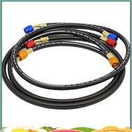 1.8M 3 Set Black Anti-Explosion Refrigerant Tube 1.8M 3 Pcs Refrigerant Tube Hose Tube Kit for R12, 
