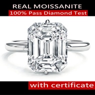 4 CT Real Moissanite Ring 925 Sterling Silver 3EX VVS1 D Color Diamonds Gems Wedding Engagement Ring