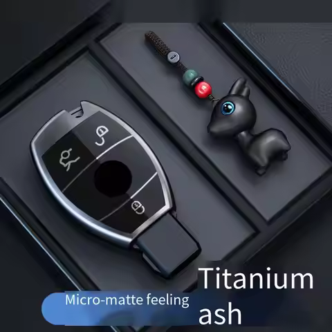 Titanium Gray Remote Car Key Case Cover for Mercedes Bnez CLA GLC GLA GLK W203 W210 W211 W204 W176 A