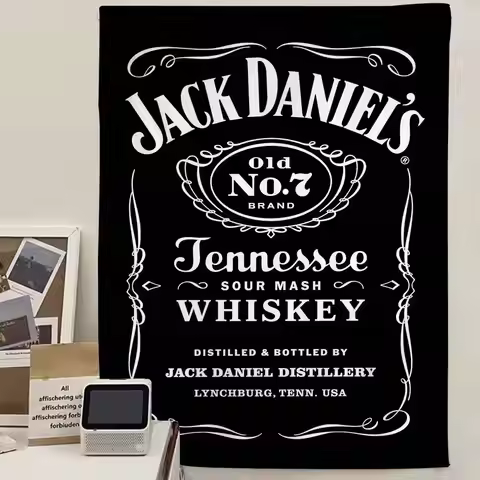 JACK DANIELS LOGO Printed Large Wall Tapestry Cheap Hippie Wall Hanging Bohemian Wall Tapestries Man