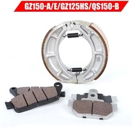 Original Motorcycle Front Rear Brake Pads Drum Shoes Drum Brake Shoes For Suzuki GZ125HS GZ 125 GZ15