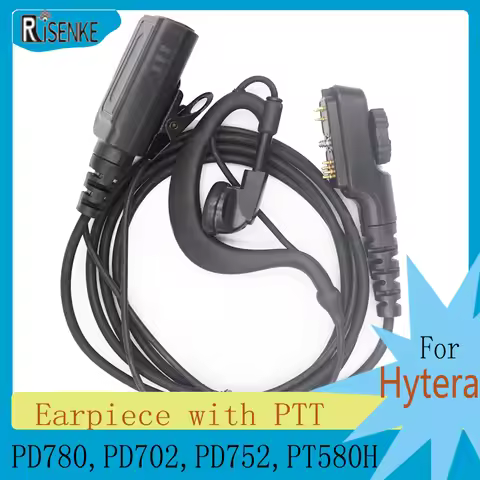 2 Way Radio Headset for Hytera, Headphone, Walkie Talkie, Earpiece with PTT, PD780, PD780g, PD785, P