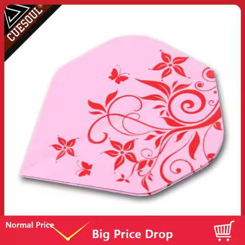 CUESOUL 9pcs Professional Dart Flights Dart Tails Wings Pink Color With Very High Quality