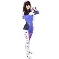 Dva Cosplay Costume Game Female 3D Printing Spandex Halloween Party Wig Cosplay Props Headphone Gun 