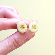 兔兔迷你他媽哥池耳環/耳夾 搖搖樂 電子雞 抗過敏醫療鋼