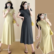 Elastic maternity dress A3269 pregnant dress baju mengandung dress maternity