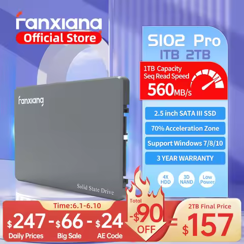Fanxiang S102 Pro 2.5" SATA SSD 70% Speedup Hard Disk Drive 500GB 1TB 2TB Up to 560MB/s Internal Sol
