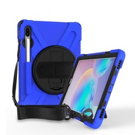 Tab S6 10.5 T860 Strap Style Rotating Protective Case Silicone Tablet Case Bracket Pen Slot T865