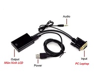 Cáp chuyển đổi VGA to HDMI / Cáp HDMI sang VGA HDMI To VGA Adapter 1080P nhiều mẫu màu đen trắng