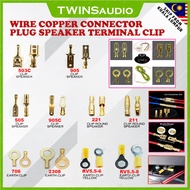 Cable Wire Copper Connector Lug Speaker Terminal Ring (221/211/RV5.5-6/RV5.5-8)