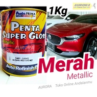 Cat Merah Metalik 1Kilo Penta Super Gloss Soul Red CX5 Mazda Maroon Maron Marun Metallic 1Liter