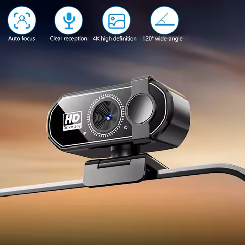 USB Plug & Play 1080P/2K/4K HD Webcam for Laptop & Desktop Auto-Focus Streaming Camera for Online Cl