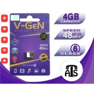 4 GB Memory Card VGEN Micro SD V-GEN Original 8gb 16gb 32gb 64gb 128gb Class10 Turbo Maestro Cl6 Mic