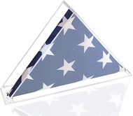 Flag Display Case for 3 x 5 American Flag/ Acrylic Flag Case for Burial Flag/ Triangle Flag Holder S