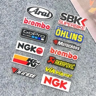 Motorcycle car modification stickers For Arai Racing Sponsor Sticker Motorcycle Helmet Decal Waterproof Car Sticker Original Gopro Brembo Logo Sticker Decal